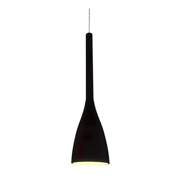 Ideal Lux - Luster na lanku FLUT 1xE27/60W/230V priemer 14,5 cm čierna