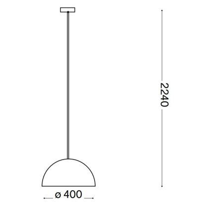 Ideal Lux - Luster na lanku FOLK 1xE27/60W/230V pr. 40 cm hnedá