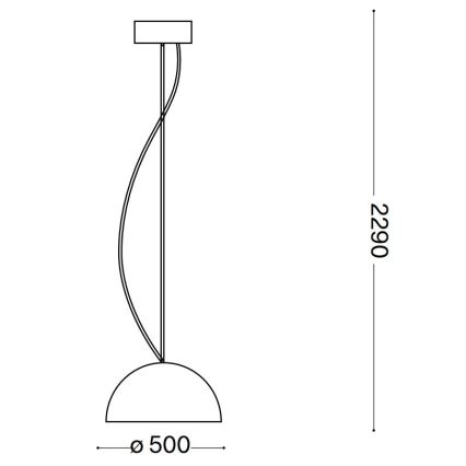 Ideal Lux - Luster na lanku FOLK 1xE27/60W/230V pr. 50 cm hnedá