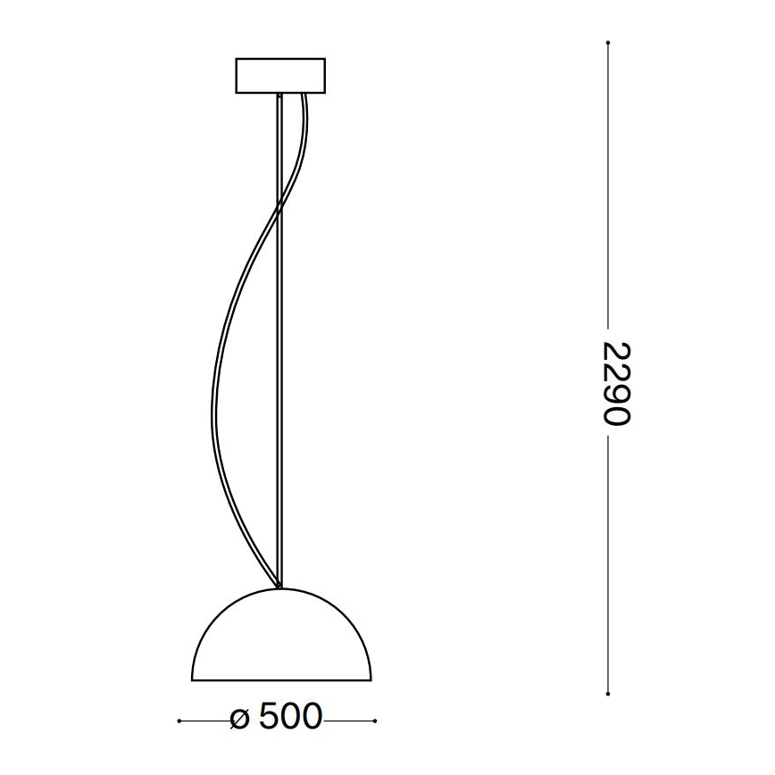 Ideal Lux - Luster na lanku FOLK 1xE27/60W/230V pr. 50 cm hnedá