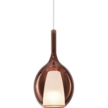Ideal Lux - Luster na lanku KALIQUE 1xE27/42W/230V pr. 18 cm dymovo-medený