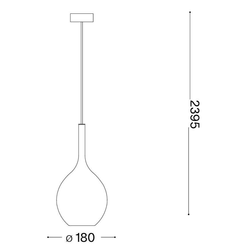 Ideal Lux - Luster na lanku KALIQUE 1xE27/42W/230V pr. 18 cm dymovo-medený