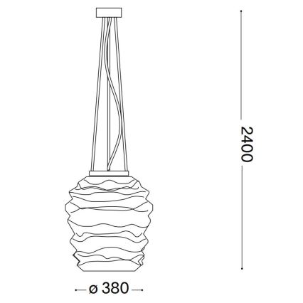 Ideal Lux - Luster na lanku KARMA 1xE27/60W/230V pr. 38 cm biela