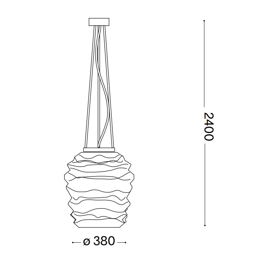 Ideal Lux - Luster na lanku KARMA 1xE27/60W/230V pr. 38 cm biela