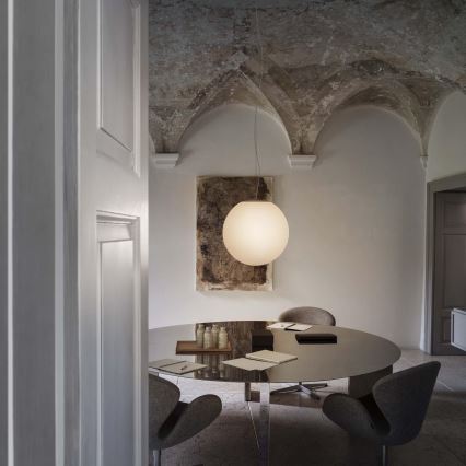 Ideal Lux - Luster na lanku MAPA 1xE27/42W/230V pr. 20 cm biely