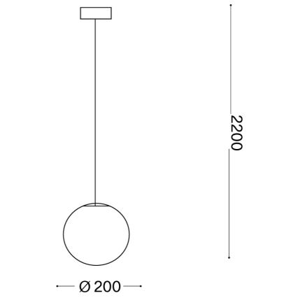 Ideal Lux - Luster na lanku MAPA 1xE27/42W/230V pr. 20 cm biely