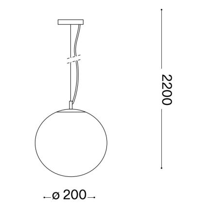 Ideal Lux - Luster na lanku MAPA 1xE27/42W/230V pr. 20 cm číra