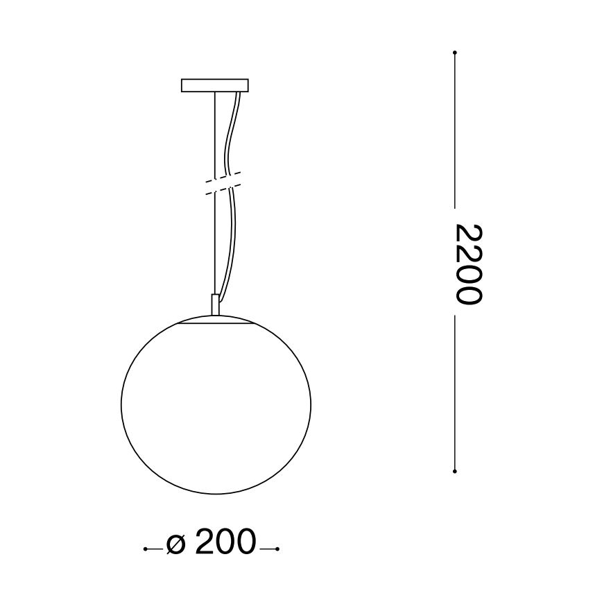 Ideal Lux - Luster na lanku MAPA 1xE27/42W/230V pr. 20 cm číra