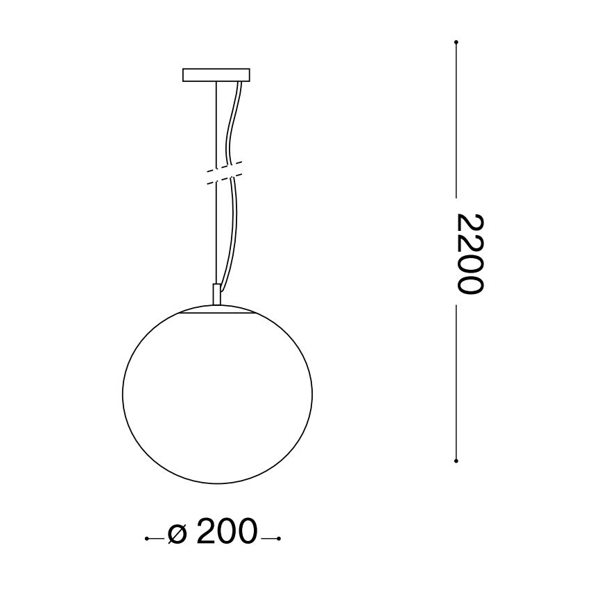Ideal Lux - Luster na lanku MAPA 1xE27/42W/230V pr. 20 cm zlatá/dymová