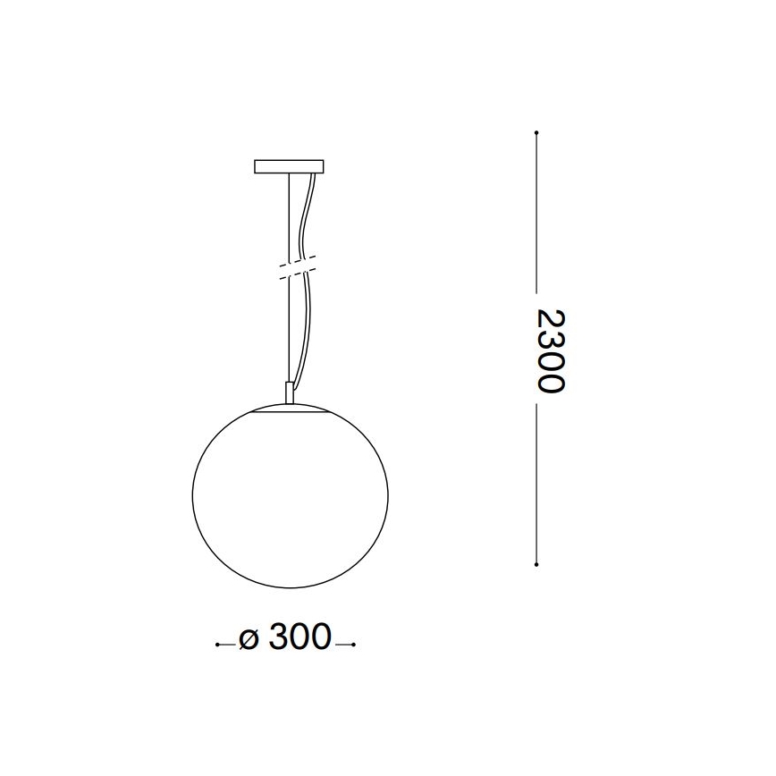 Ideal Lux - Luster na lanku MAPA 1xE27/42W/230V pr. 30 cm číra
