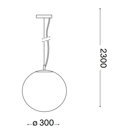 Ideal Lux - Luster na lanku MAPA 1xE27/42W/230V pr. 30 cm zlatá/dymová