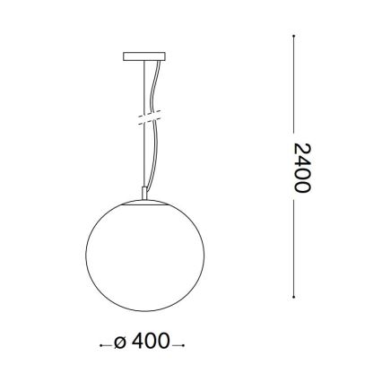 Ideal Lux - Luster na lanku MAPA 1xE27/42W/230V pr. 40 cm zlatá/dymová