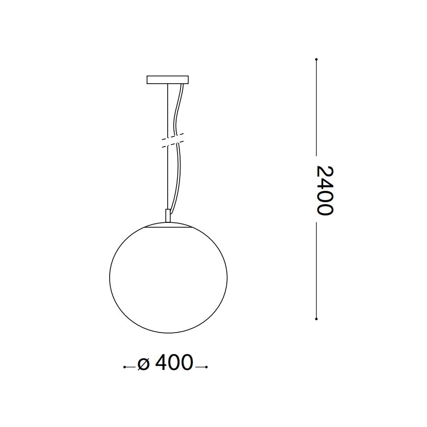 Ideal Lux - Luster na lanku MAPA 1xE27/42W/230V pr. 40 cm zlatá/dymová