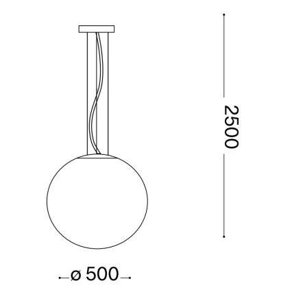 Ideal Lux - Luster na lanku MAPA 1xE27/42W/230V pr. 50 cm šedá/dymová