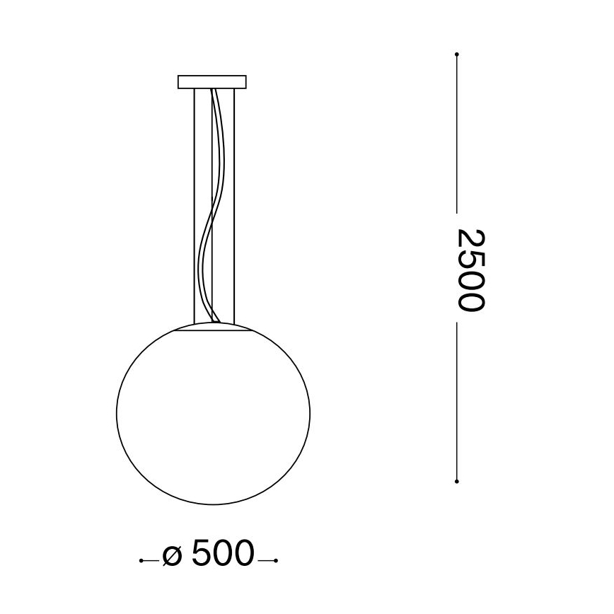 Ideal Lux - Luster na lanku MAPA 1xE27/42W/230V pr. 50 cm šedá/dymová