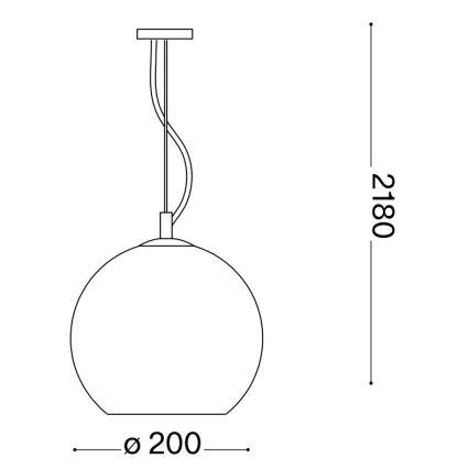 Ideal Lux - Luster na lanku NEMO 1xE27/42W/230V pr. 20 cm béžová