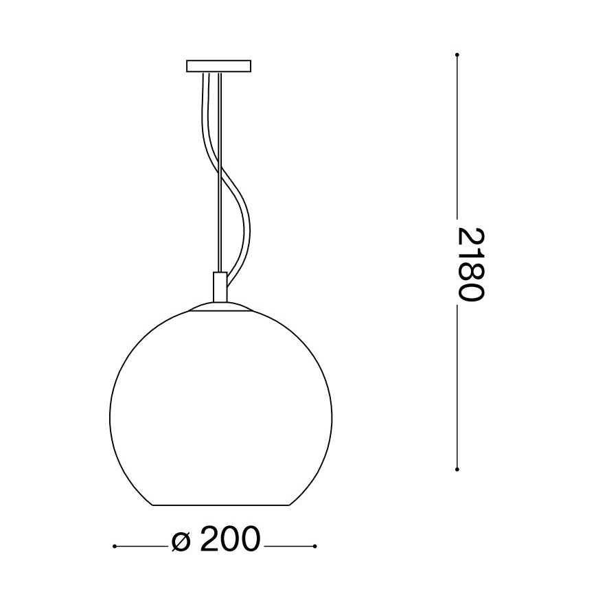 Ideal Lux - Luster na lanku NEMO 1xE27/42W/230V pr. 20 cm béžová
