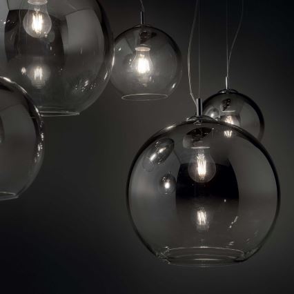 Ideal Lux - Luster na lanku NEMO PLUS 5xE27/42W/230V lesklý chróm/dymovo sivá