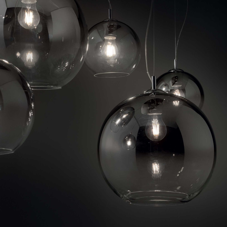 Ideal Lux - Luster na lanku NEMO PLUS 5xE27/42W/230V lesklý chróm/dymovo sivá