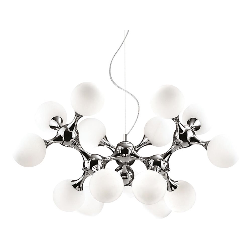 Ideal Lux - Luster na lanku NODI 15xE14/28W/230V lesklý chróm/biela