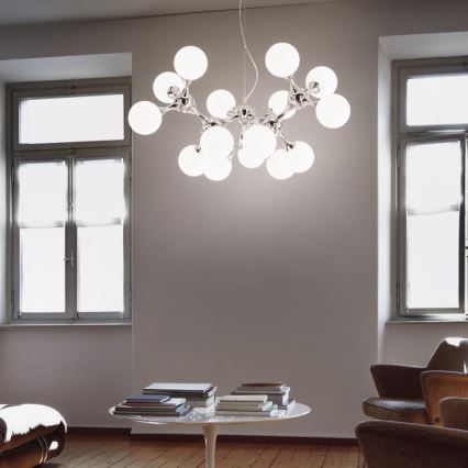 Ideal Lux - Luster na lanku NODI 15xE14/28W/230V lesklý chróm/biela