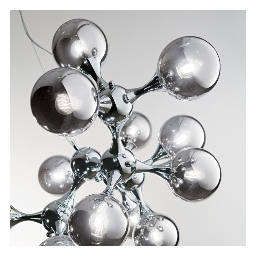 Ideal Lux - Luster na lanku NODI 15xE14/28W/230V priemer 105 cm lesklý chróm
