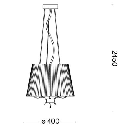 Ideal Lux - Krištáľový luster na lanku PEGASO 3xE14/28W/230V pr. 40 cm lesklý chróm