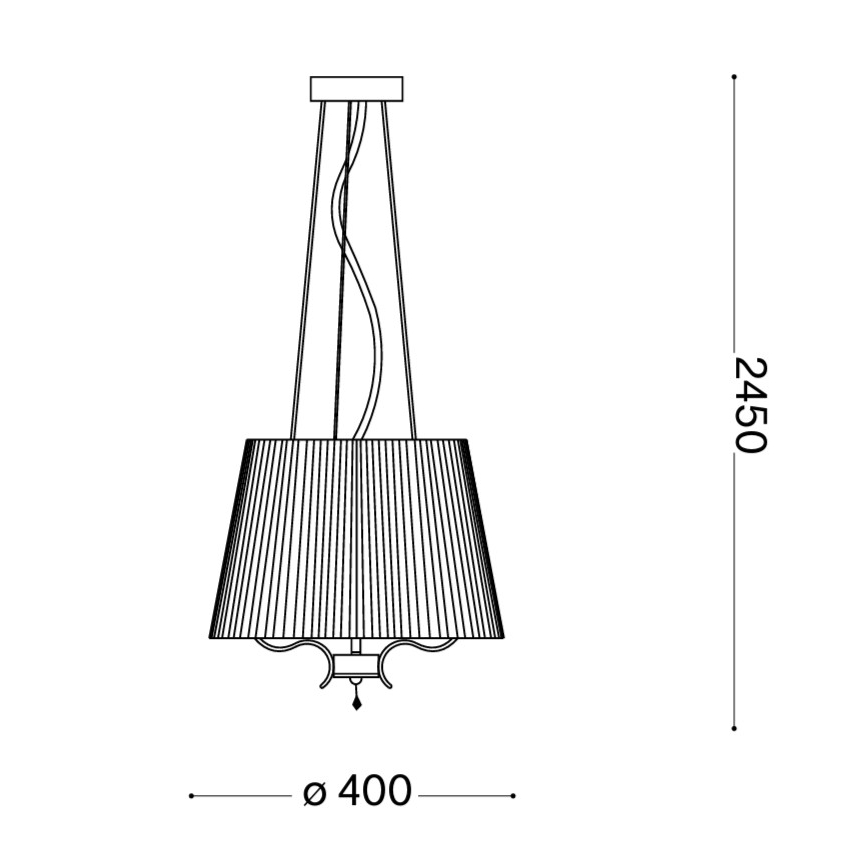 Ideal Lux - Krištáľový luster na lanku PEGASO 3xE14/28W/230V pr. 40 cm lesklý chróm