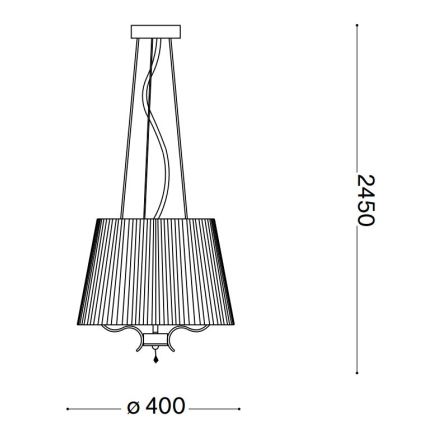 Ideal Lux - Krištáľový luster na lanku PEGASO 3xE14/28W/230V pr. 40 cm zlatá
