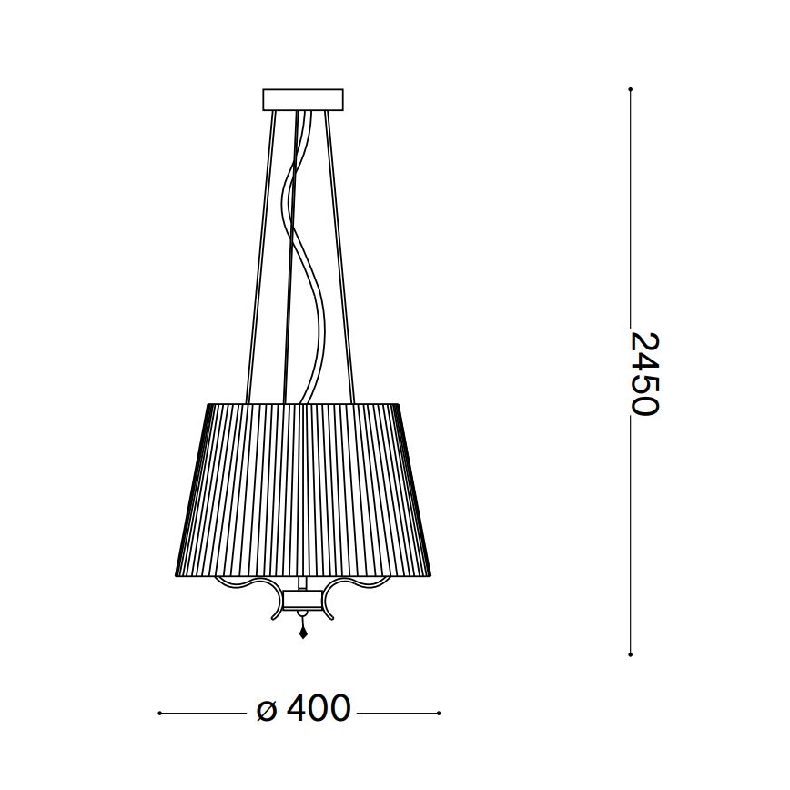 Ideal Lux - Krištáľový luster na lanku PEGASO 3xE14/28W/230V pr. 40 cm zlatá