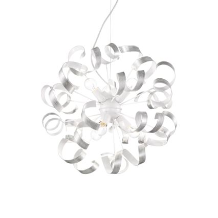 Ideal Lux - Luster na lanku VORTEX 6xE14/40W/230V pr. 53 cm strieborná/patina