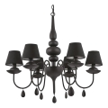 Ideal Lux - Luster na reťazi BLANCHE 6xE14/4W/230V pr. 75 cm čierna