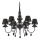 Ideal Lux - Luster na reťazi BLANCHE 6xE14/4W/230V pr. 75 cm čierna