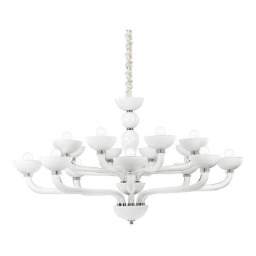 Ideal Lux - Luster na reťazi CASANOVA 16xE14/40W/230V pr. 120 cm biela