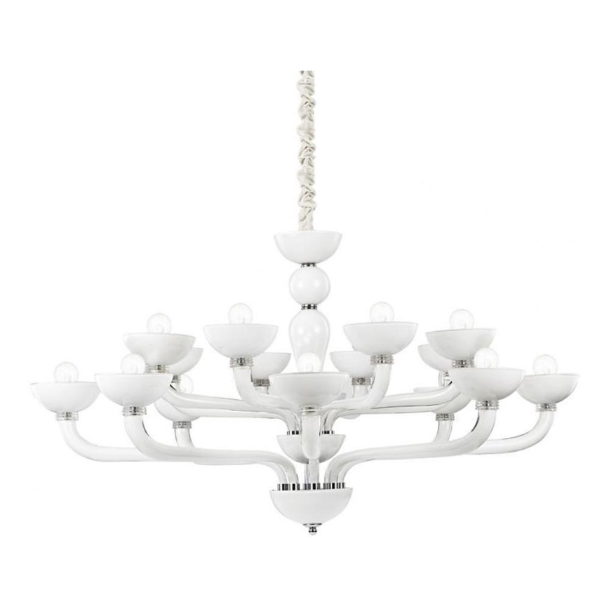 Ideal Lux - Luster na reťazi CASANOVA 16xE14/40W/230V pr. 120 cm biela