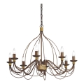 Ideal Lux - Luster na reťazi CORTE 8xE14/40W/230V pr. 80 cm meď