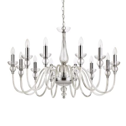 Ideal Lux - Luster na reťazi DOGE 12xE14/40W/230V pr. 91 cm lesklý chróm