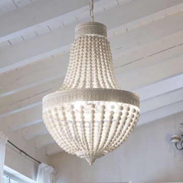 Ideal Lux - Luster na reťazi MONET 5xE14/40W/230V pr. 40 cm konope/biela