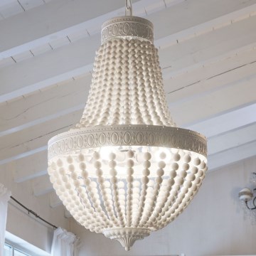 Ideal Lux - Luster na reťazi MONET 6xE14/40W/230V pr. 50 cm konope/biela