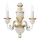 Ideal Lux - Nástenná lampa FIRENZE 2xE14/40W/230V biela/zlatá