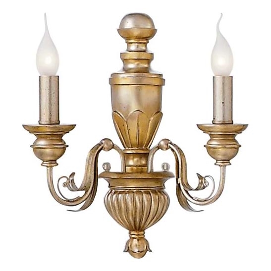 Ideal Lux - Nástenná lampa FIRENZE 2xE14/40W/230V zlatá