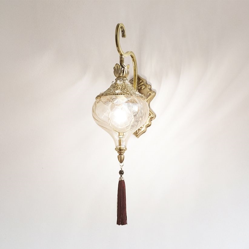 Ideal Lux - Nástenná lampa HAREM 1xE27/42W/230V mosadz