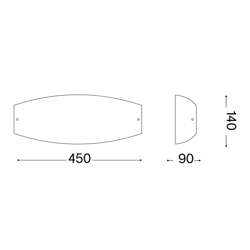 Ideal Lux - Nástenné svietidlo ALI 2xE27/60W/230V biele