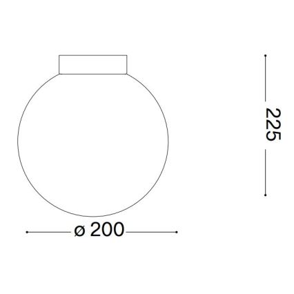 Ideal Lux - Nástenné svietidlo CARTA 1xE27/25W/230V pr. 20 cm biela
