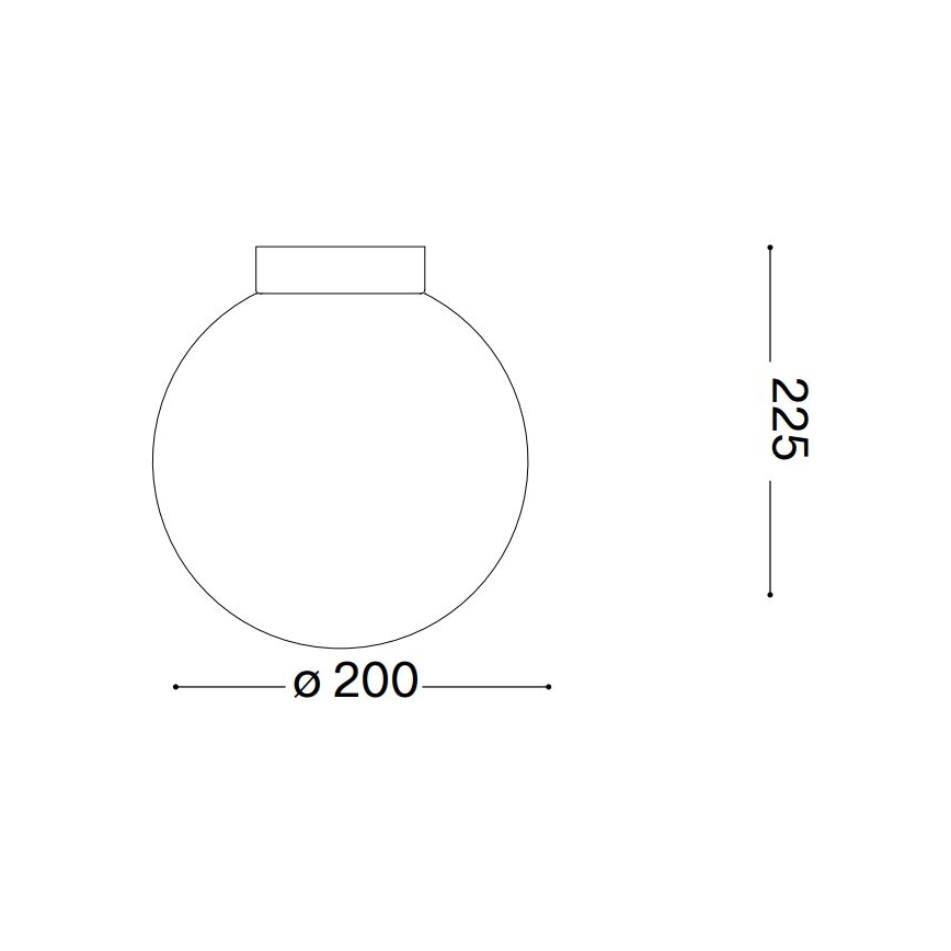 Ideal Lux - Nástenné svietidlo CARTA 1xE27/25W/230V pr. 20 cm biela