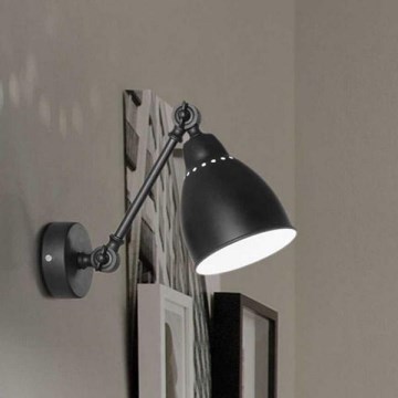 Ideal Lux - Nástenné svietidlo NEWTON 1xE27/42W/230V čierne
