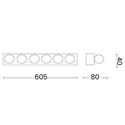 Ideal Lux - Nástenné svietidlo PRIVE 6xE14/40W/230V biela