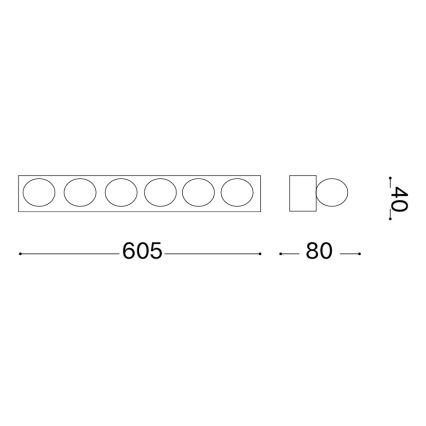 Ideal Lux - Nástenné svietidlo PRIVE 6xE14/40W/230V lesklý chróm