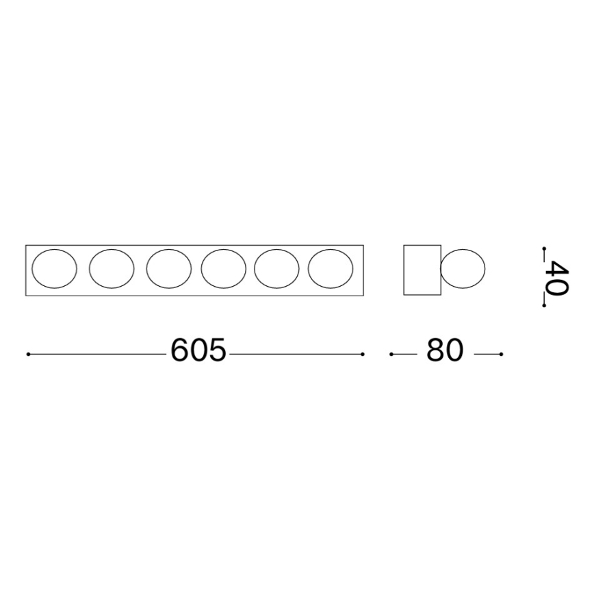 Ideal Lux - Nástenné svietidlo PRIVE 6xE14/40W/230V lesklý chróm