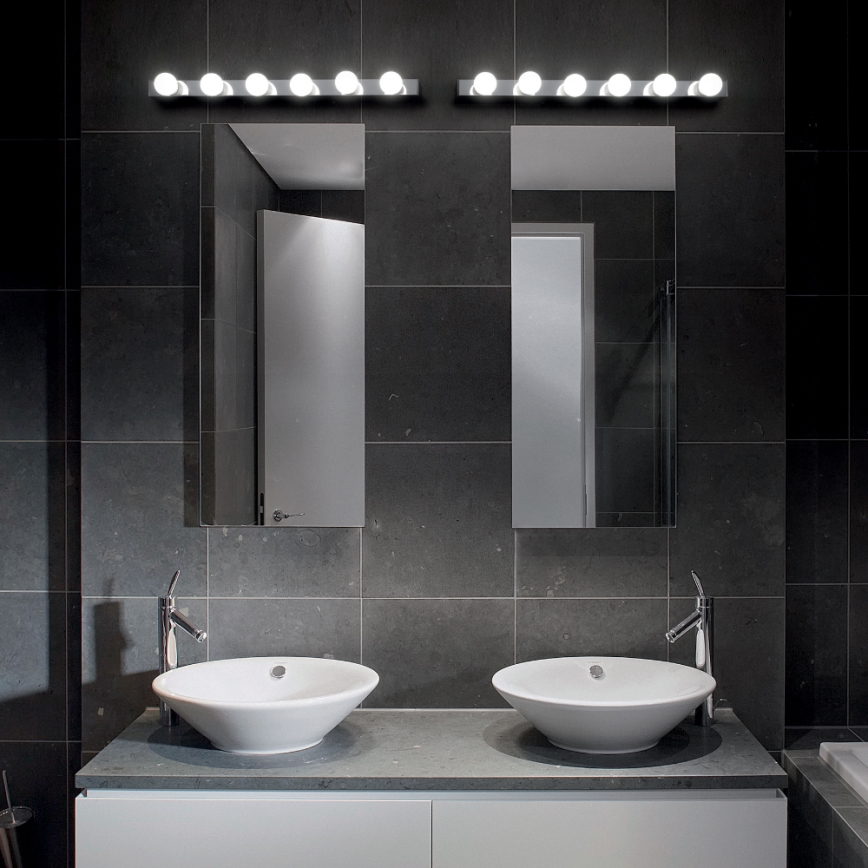 Ideal Lux - Nástenné svietidlo PRIVE 8xE14/40W/230V lesklý chróm